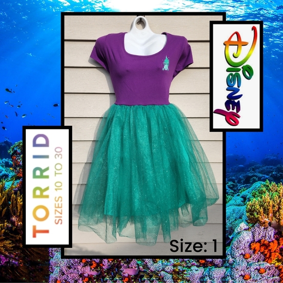 torrid Dresses & Skirts - Torrid + Disney The Little Mermaid 🧜‍♀️ Dress